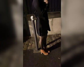 Schlampenfreundin gibt einem Fremden auf der Straße einen Blasen